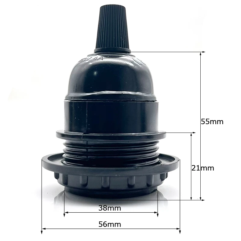 E27 Lamp Holder Vintage Bulb Holders Black Bakelite Edison Screw Lampholders Fitting DIY Pendant E27 Lamp Socket