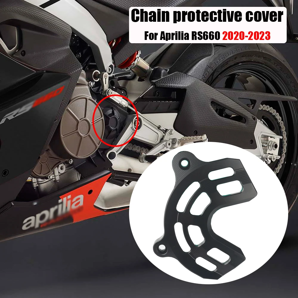 

RS660 Front Sprocket Cover Chain Protector Guard For Aprilia RS660 2020 2021 2022 2023 RS 660 Motorcycle Sensor Protection Cover