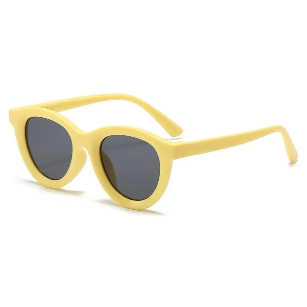 

Fashion Retro Sunglasses Candy Color UV Protection 's Sun Glasses Soft Silicone Frame Shades for Boys & Girls
