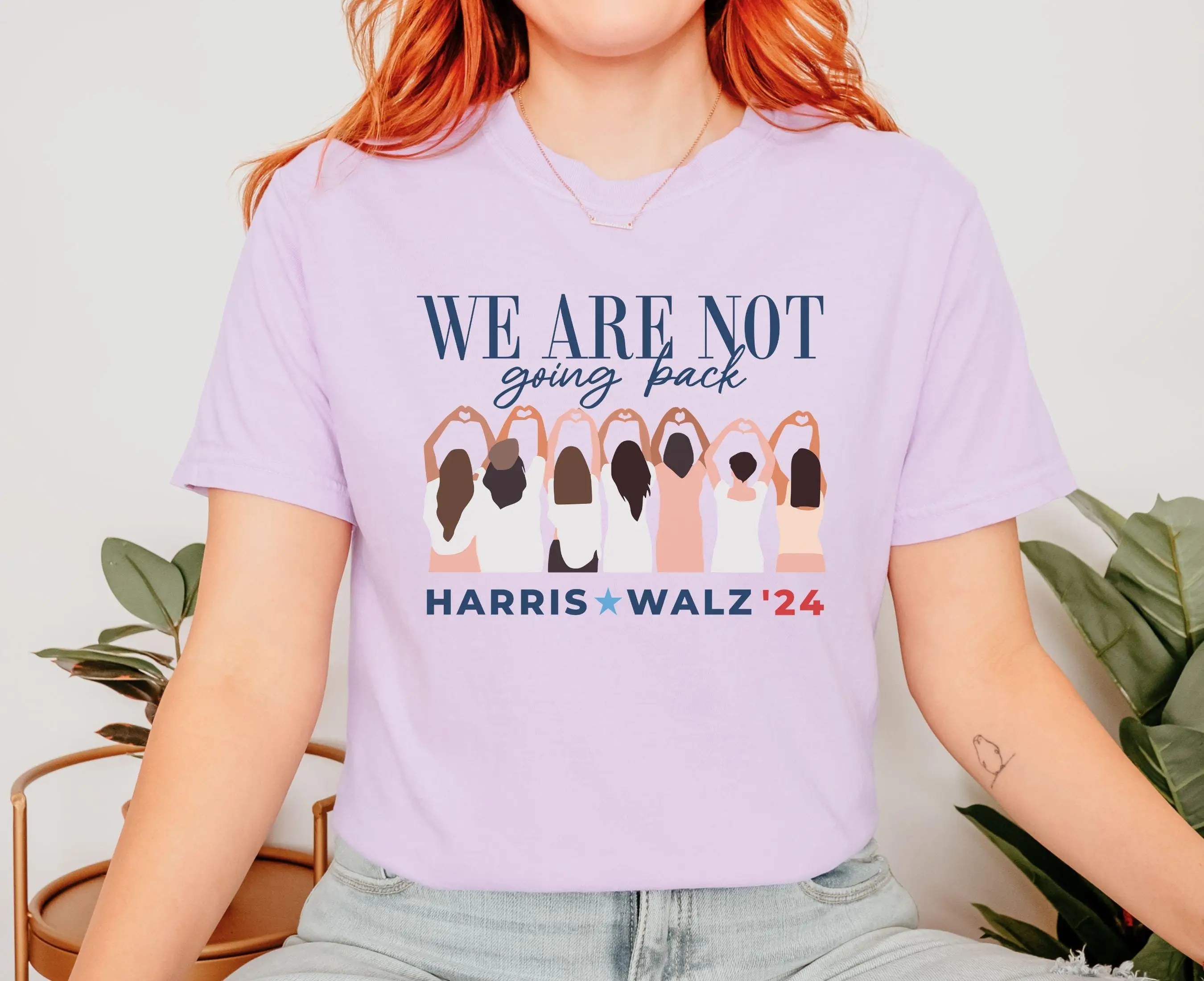 We Are Not Going Back Comfort Colors T Shirt Kamala Harris Walz Vote For Womens Reproductive Rights Madam President Choose