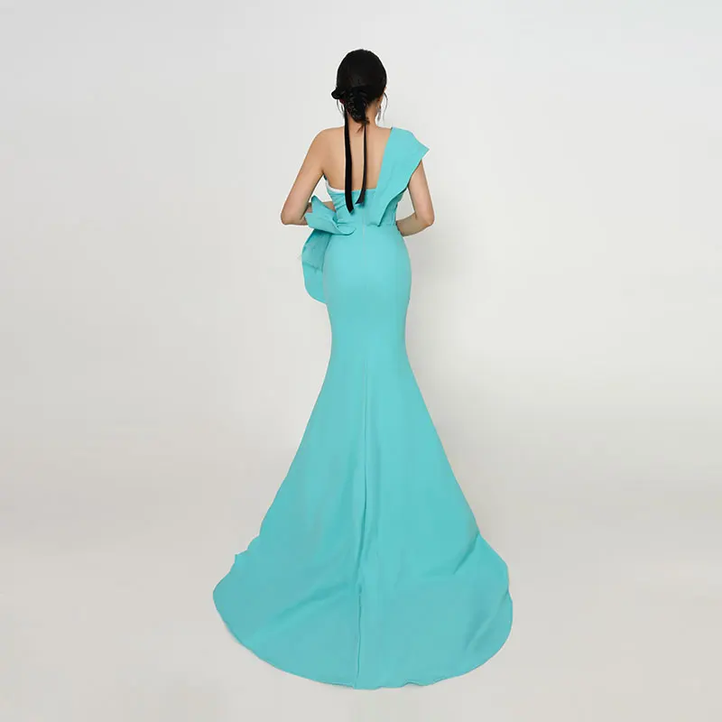 Baisha Sleeveless Evening Dress 3D Design Backless Mermaid Gown For Women Gala Prom Special Occasions H1188