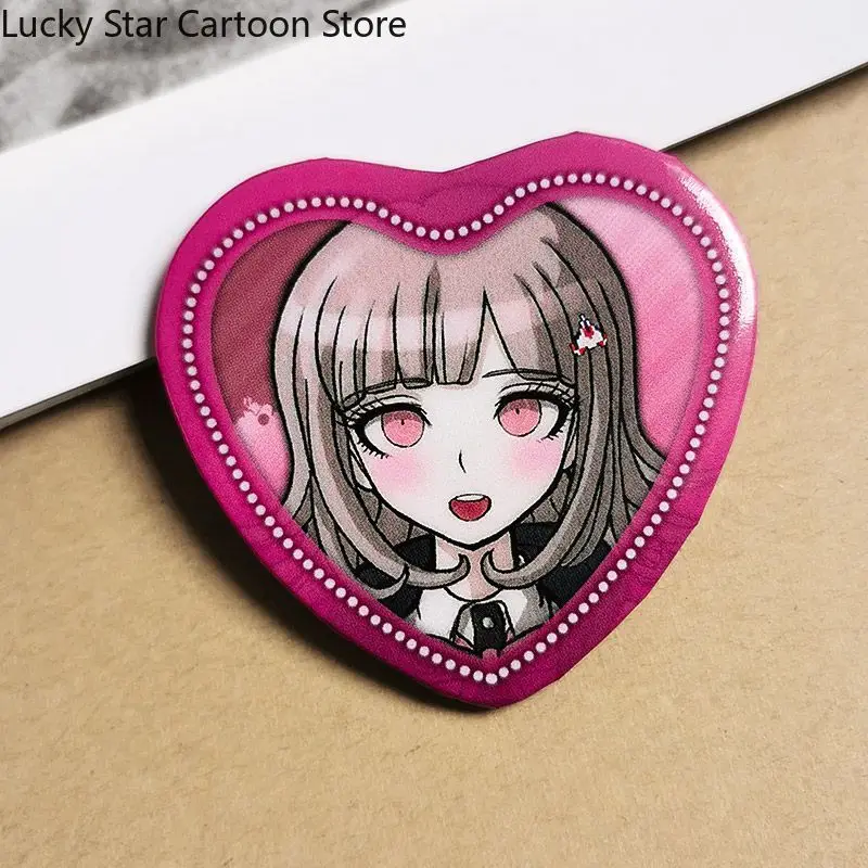 Аниме Danganronpa Nagito Komaeda Yasuhiro Taeko Kokichi Oma Косплей Значок в форме сердца Брошь Мультяшная эмблема Хэллоуин Рождественский подарок