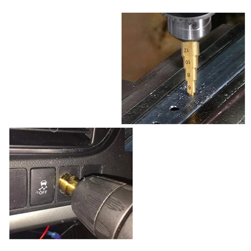 

【Любимые люди】2 шт., 3-12 мм, HSS, ступенчатое сверло с прямой канавкой, дерево, металл, резак для отверстий, колонковое сверло, сверло-пагода