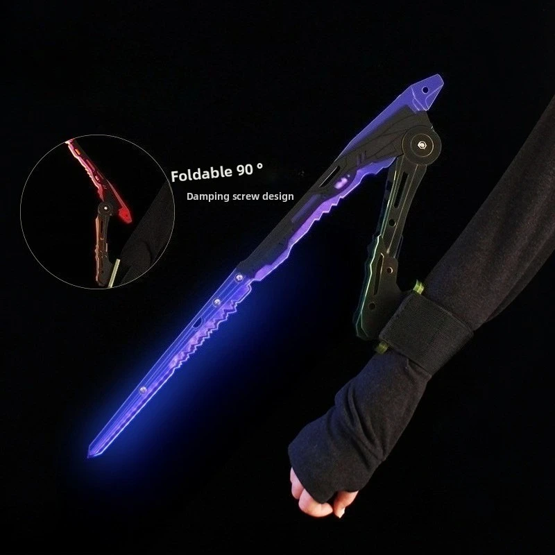 Juego 2077 de nivel inmortal, cuchillo Mantis plegable brillante, puede brillar, accesorios de Cosplay, hoja de guerrero térmica periférica, arma, juguetes de regalo