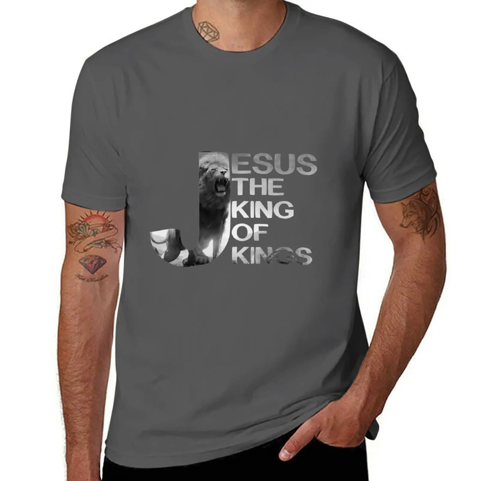 Jesus The Kingof Kings T-Shirt Simple Casual Short Sleeve Tee