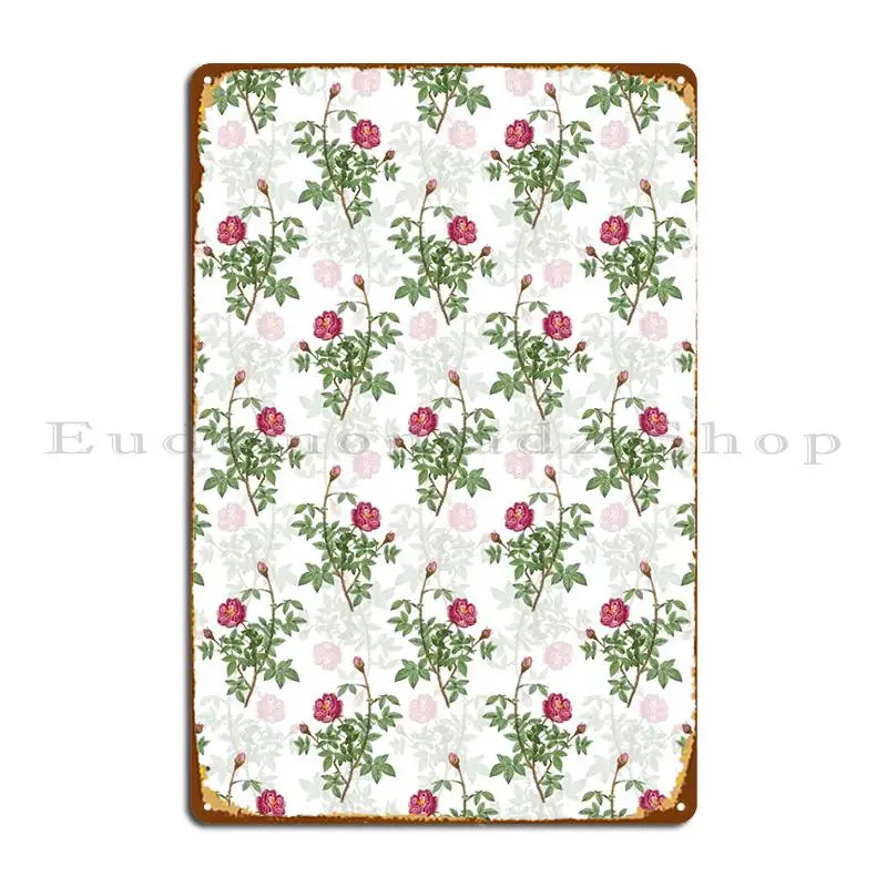 

Floral Moss Rose Pattern Metal Sign Club Club Custom Custom Decoration Tin Sign Poster