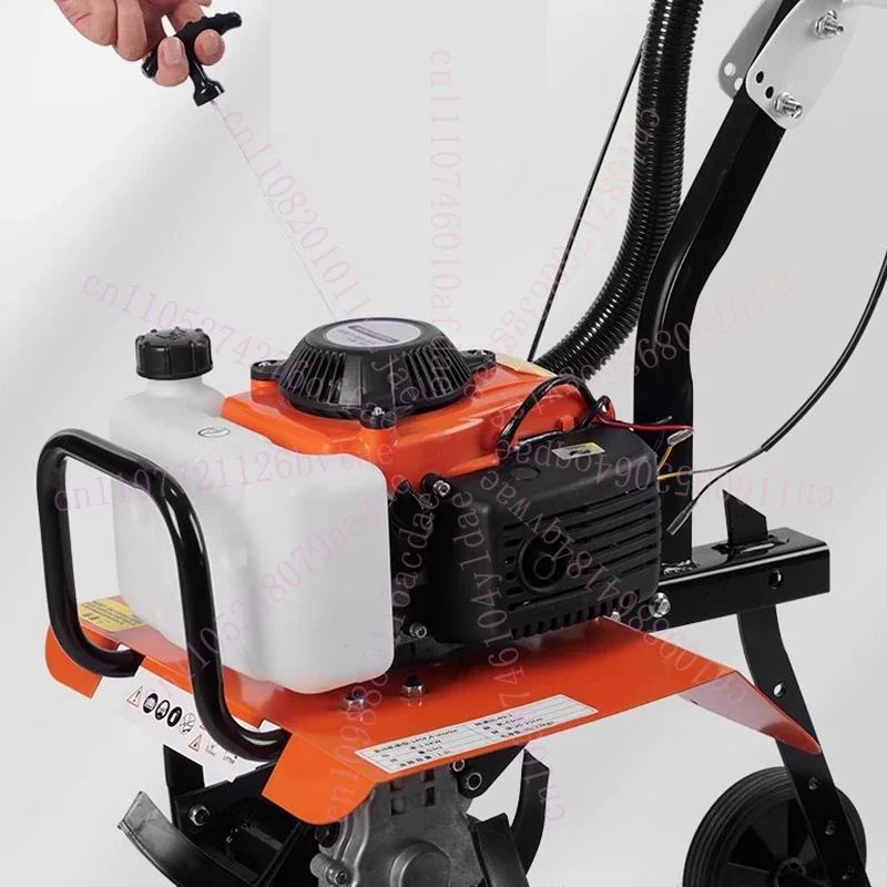 Agricultural Tiller Petrol Mini Cultivator 4-Stroke Gas Powered Mini  Walk Behind  Weed  Soil Cultivator