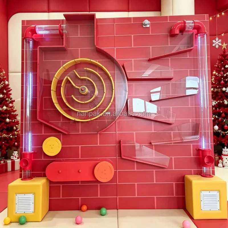 Interactive Wall Ball Game Panel, Kids Sensory Activity Wall Toy Indoor Playground Equipment for Play Center & Soft Play Area