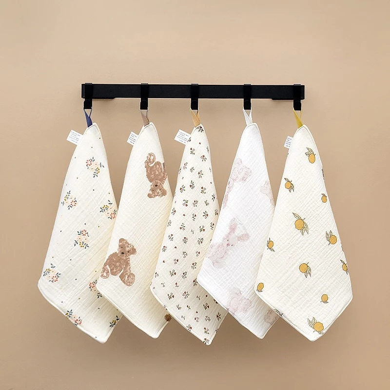 

Small square towel for newborn baby cotton super soft class A 0-3 months face washing burp cloths
