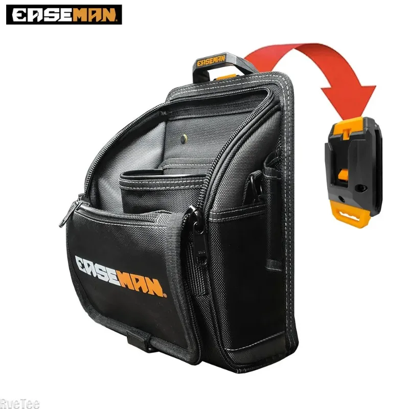 EASEMAN Heavy Duty Quick Hanging Tool Bag with Zipper Professional Tools Organizer Portable Electrician Accessories Man Gift