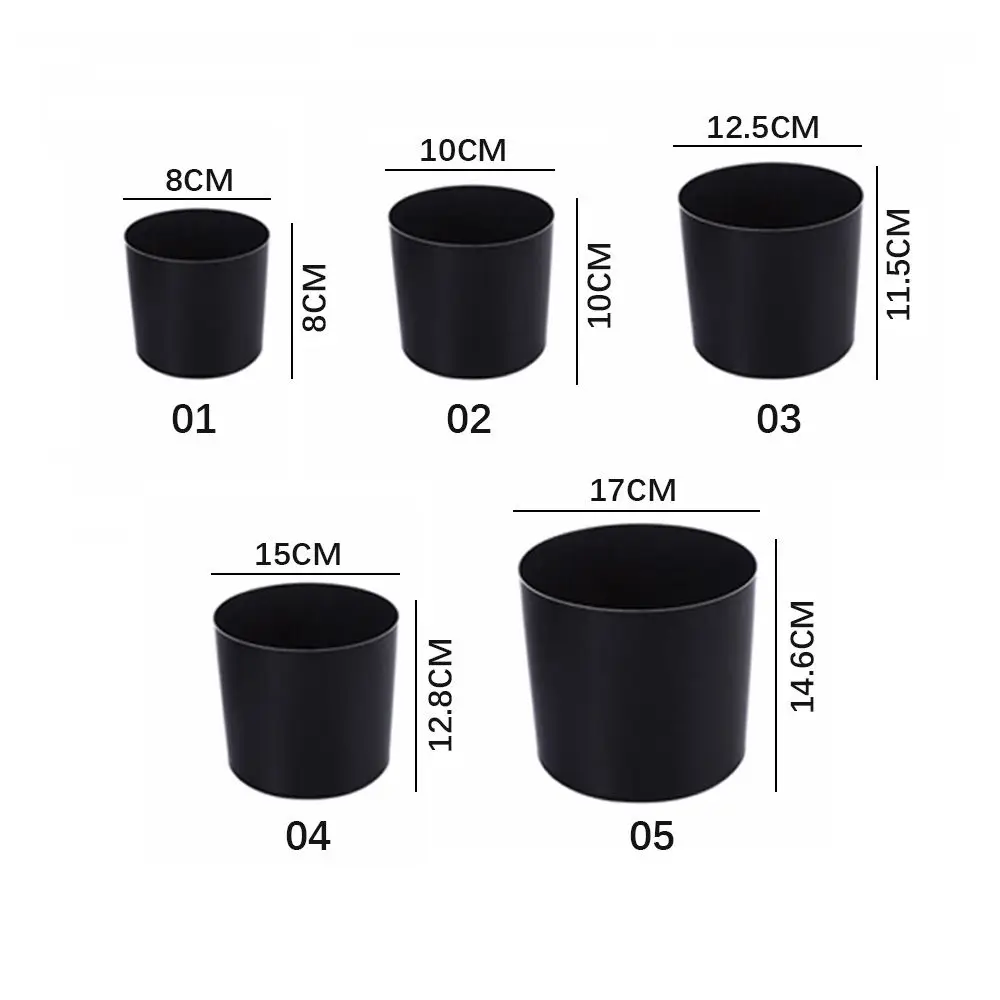 أواني الزهور البلاستيكية السوداء ، صندوق الغراس ، وعاء النبات ، حاوية النباتات ، ديكور المنزل والمكتب