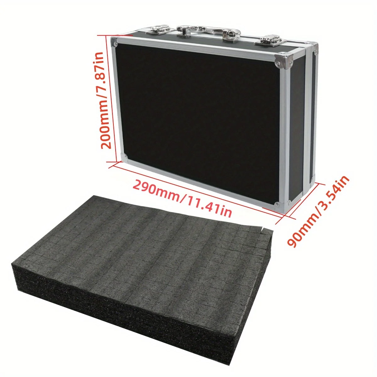 Aluminium-Werkzeugkasten zur sicheren Aufbewahrung von Geräten, Instrumentenkoffer, Fotografie-Aufbewahrungsbox für Heimfotografie und Inspektionswerkzeuge – Detail 5