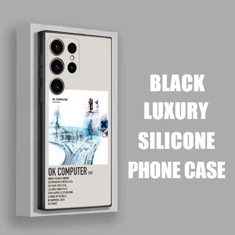 حافظة هاتف R-Radiohead In Rainbows OK لهاتف سامسونج S25، S24، S21، S22، S23، S30، Ultra، S20، Plus، Fe، Lite، 5G غطاء أسود