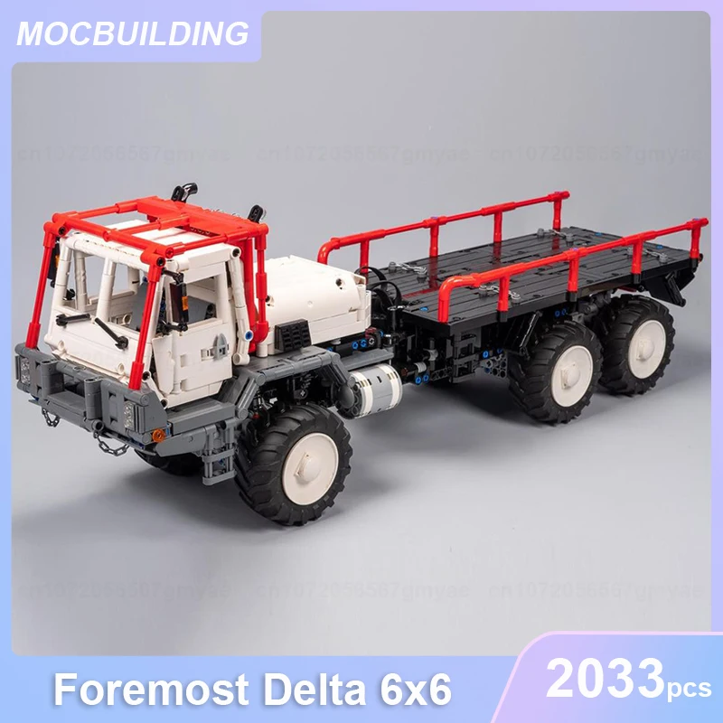 Foremost Delta 6x6 Articulated Truck Model MOC Building Blocks DIY Assemble Bricks Transportation Creative Toys Gifts 2033PCS