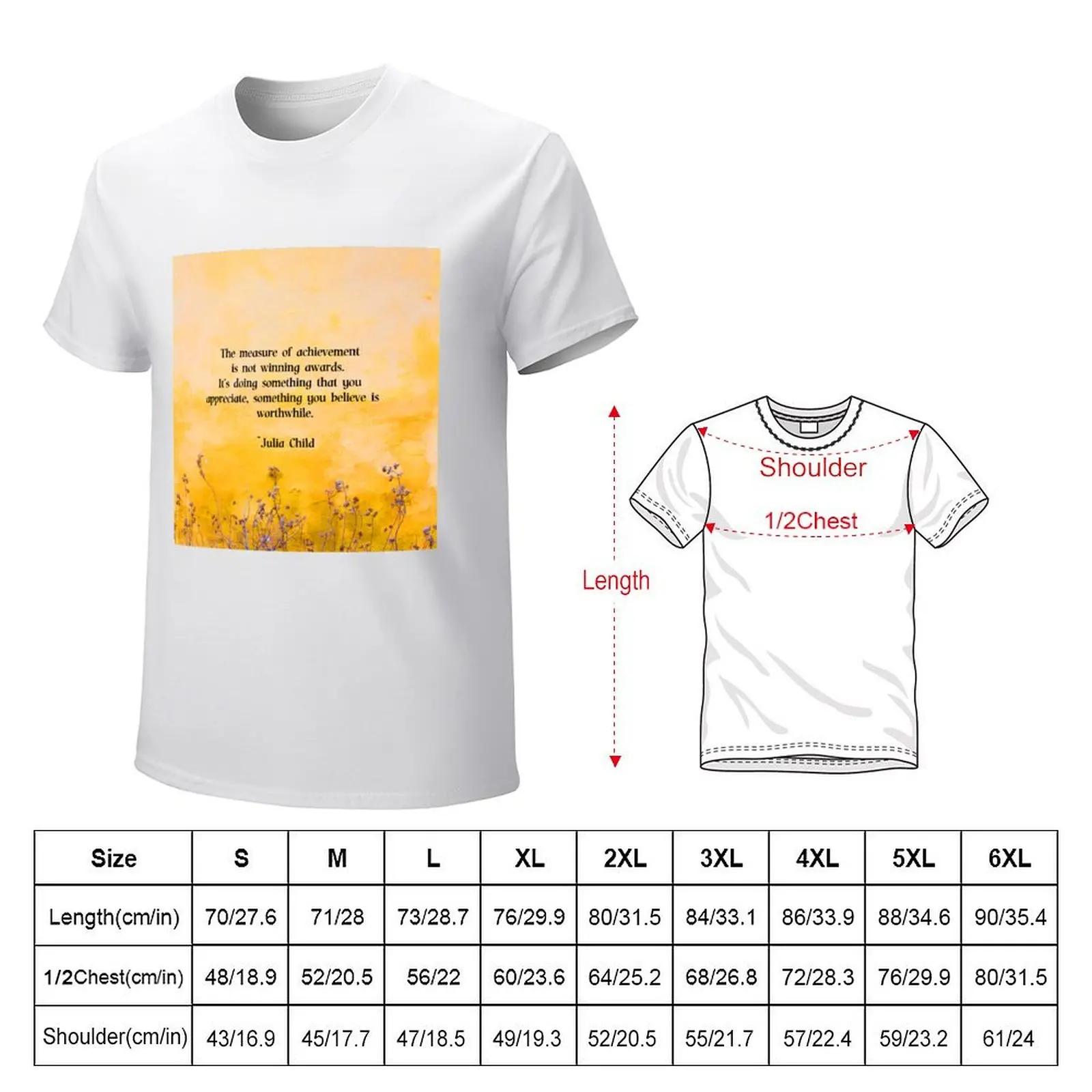 The Measure Of Achievement T-Shirt new edition sweat Men's cotton t-shirt