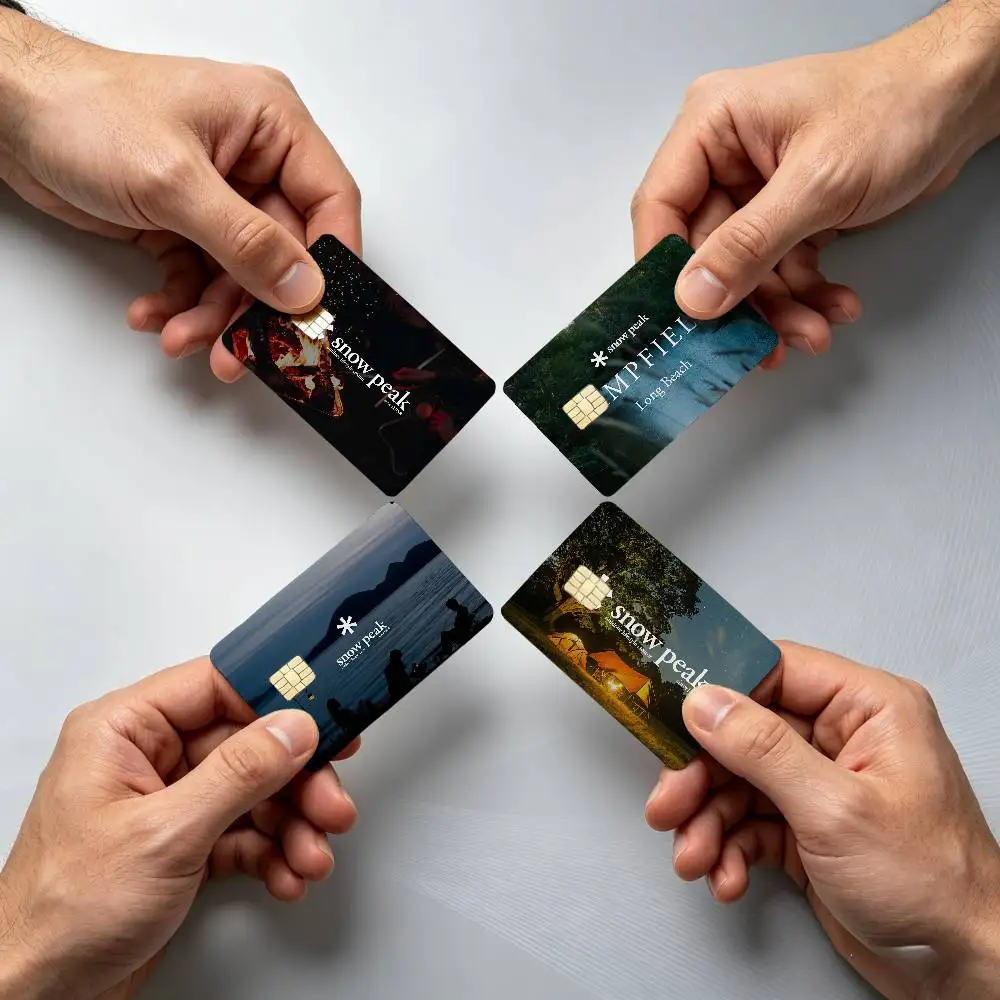 S-SnowPeak Fashion Brand 4Pcs!Fade-Resistant, Wear-Resistant, Scratch-Resistant  Bank Card Sticker (Debit Card)