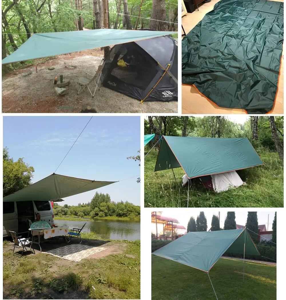 3x3 3x4 3x5 4x4 Sonnenschutzplane Outdoor Camping Wasserdichte Markise Silberbeschichtung UV-Sonnenschutz Picknick BBQ Leichtes Sonnendach – Detail 7