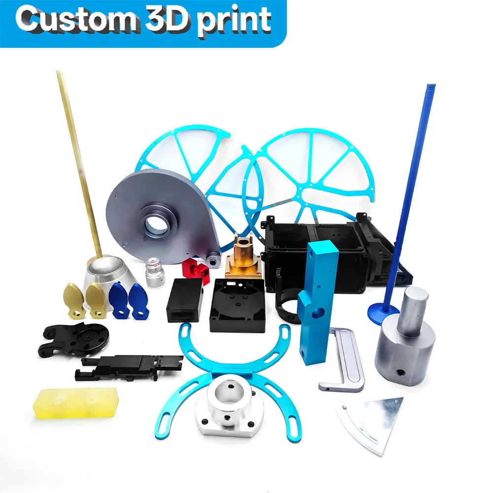 Custom 3D Printing Services for Metal Parts Anodized Precision Aluminum/Steel Components for Industrial Machinery and Automation