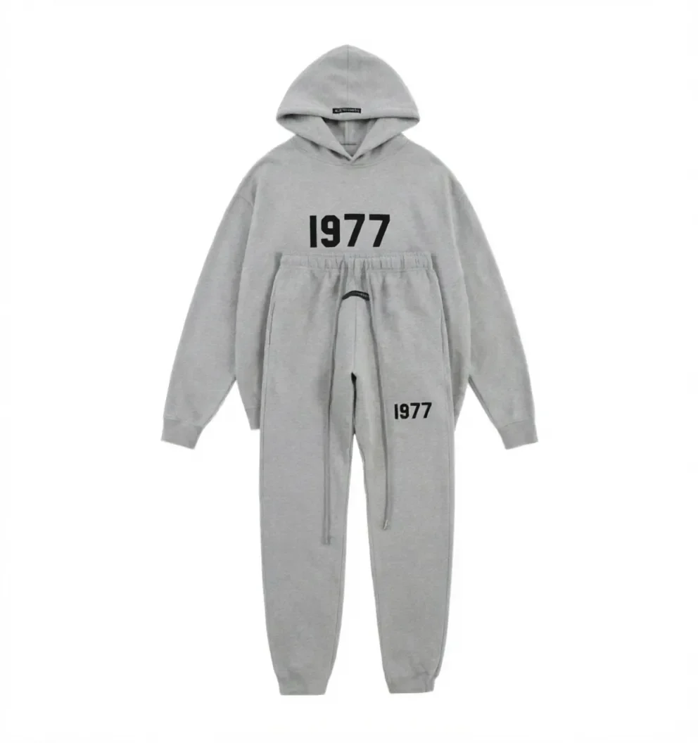 Print Hoodie & Sweatpants Set – Oversized Streetwear Tracksuit for Casual & Gym Wear