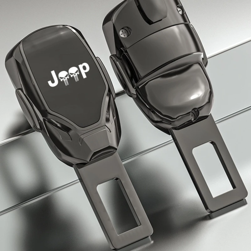 Car Seat Belt Extension Plug Buckle Seatbelt Clip Adjustable Extender For Jeep Grand Cherokee WK2 KL Wrangler JK Renegade Comma