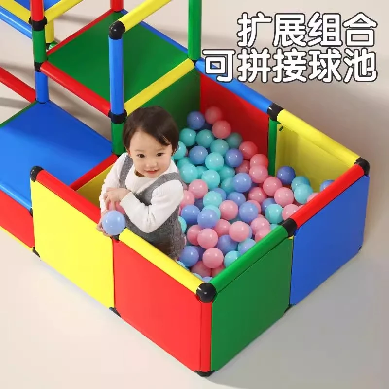 Climbing frame indoor, small ladder Montessori multi-function slide, family paradise