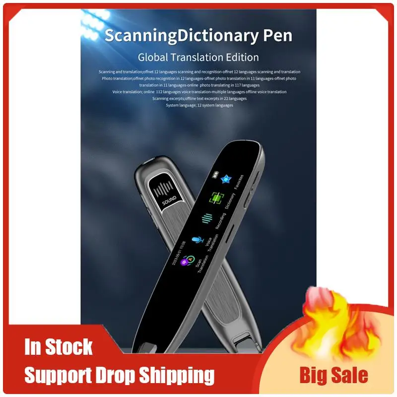 أفضل العروض قلم ترجمة المسح الضوئي مترجم اللغة في الوقت الحقيقي ترجمة ذكية غير متصلة بالإنترنت 112 لغة مسح النص