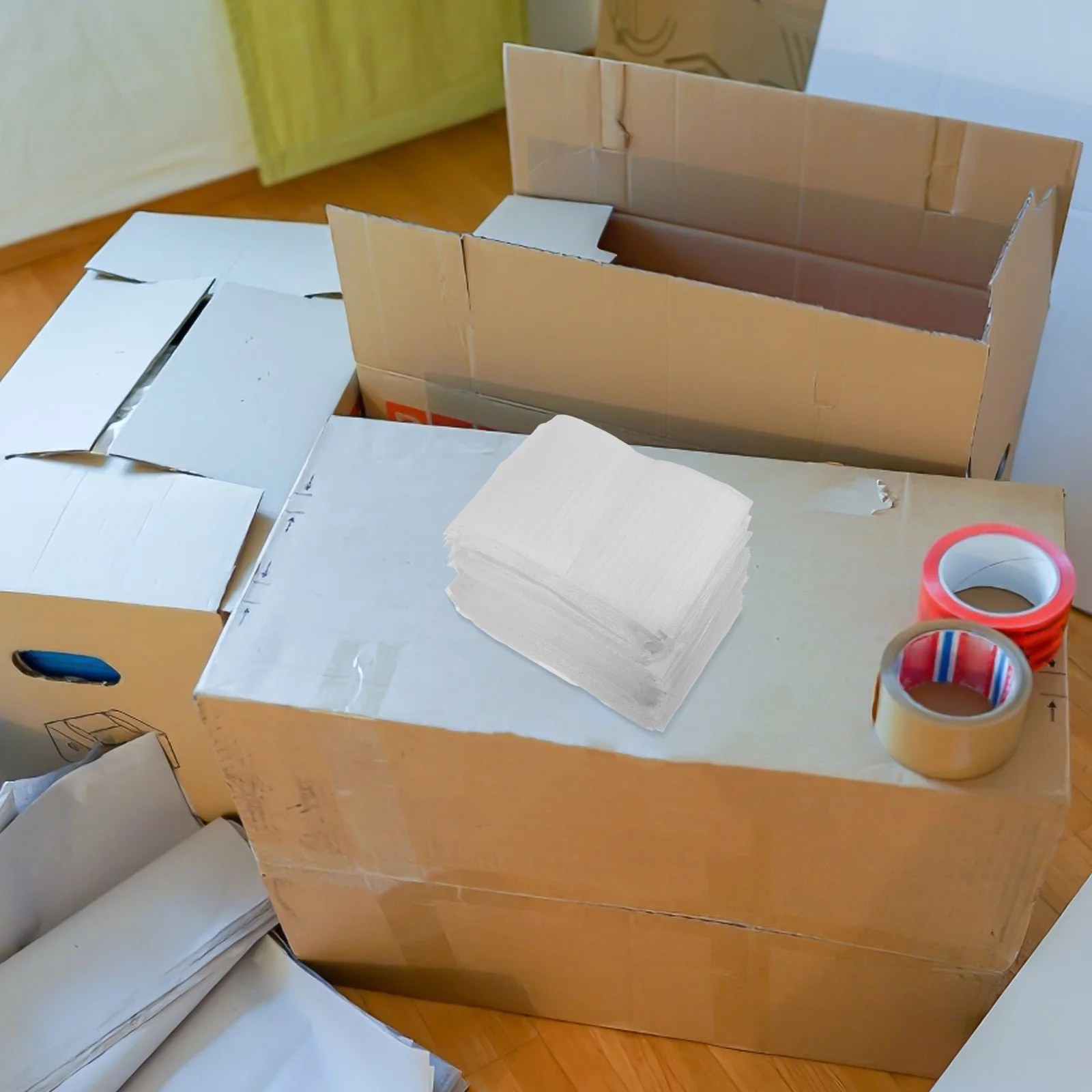 100Pcs Shockproof Epe Cushion Sheets Precut Expanded Polyethylene Scratch Resistant Packaging Wraps for Fragile Items Shipping