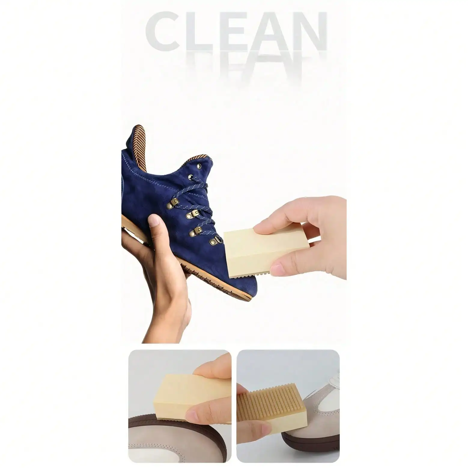 

Профессиональное средство для чистки обуви без воды: ластик для замши и нубука, мгновенное удаление пятен и потертостей для зимних ботинок и замшевой обуви