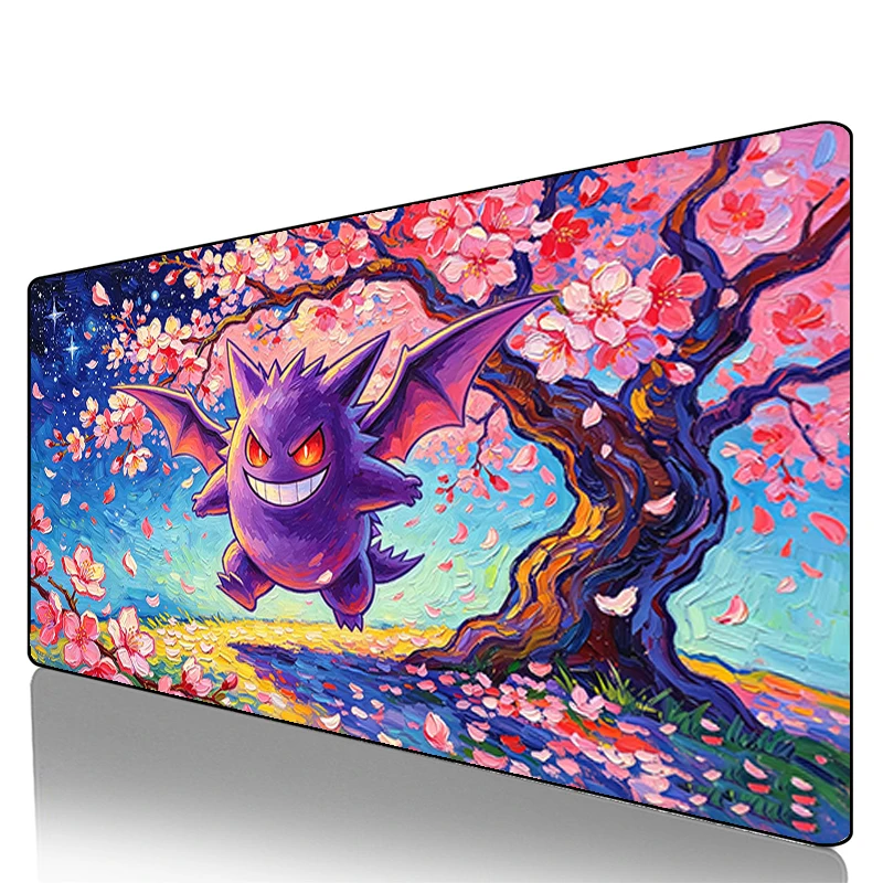 

Mouse Pad Gengar Sakura Pagoda Computer keyboard 900x400 Rug Carpet Cool Gaming Accessories Mousepad PC Gamer Desk Mat Table