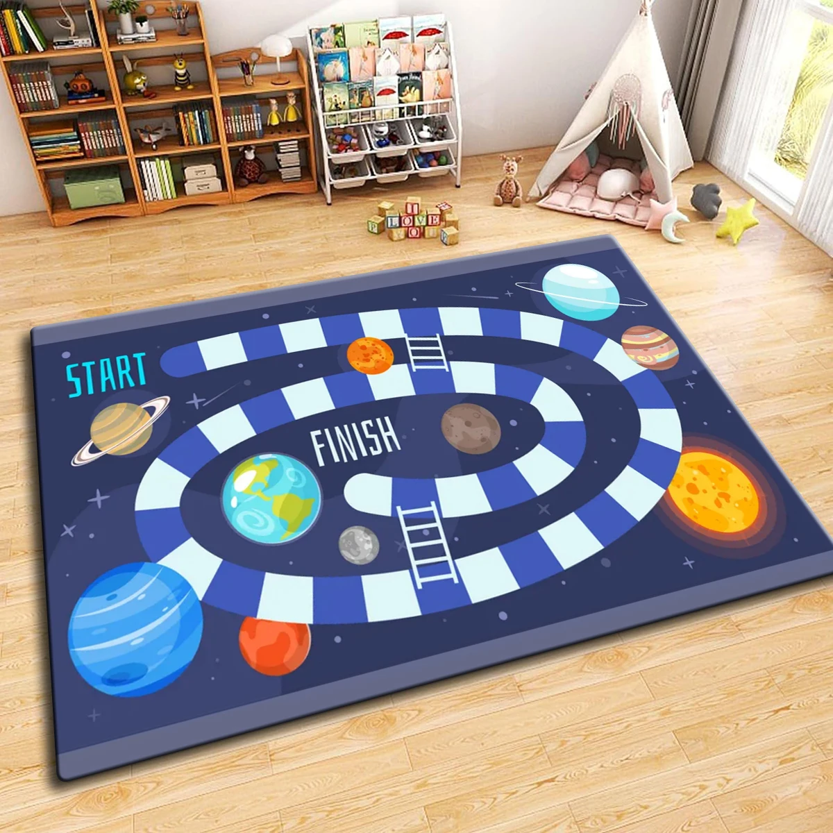 Digital thinking Children's maze  Non-slip hd print carpet  Large   for Living Room Comfortable Soft Floor Mat Rugs for Bedroom