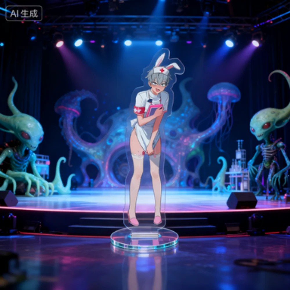 أنيمي 15 سنتيمتر الغريبة المرحلة الاكريليك حامل إيفان ميزي تيل لوكا عالية الوضوح الطباعة مروحة جمع الطرفية