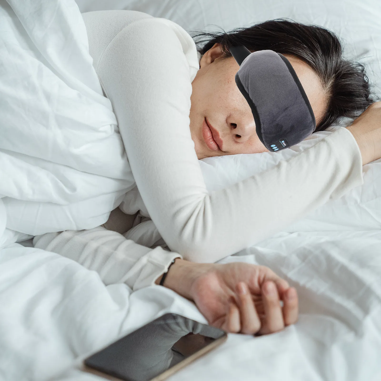 

Eye Mask Headphones Wireless Sleep Eye Shade with Air Permeable Design Adjustable Comfort Fit for Travel Napping Music