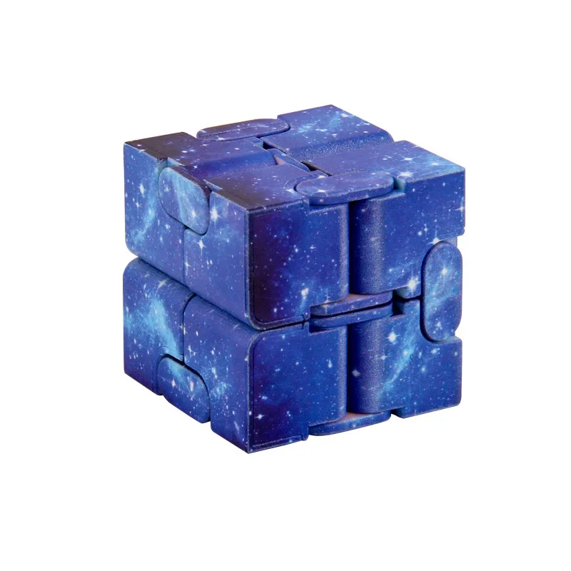 Infinity Cube Anti-stress – 2 Pièces Rose/vert – Puzzle De Doigt – Pour Enfants Et Adultes