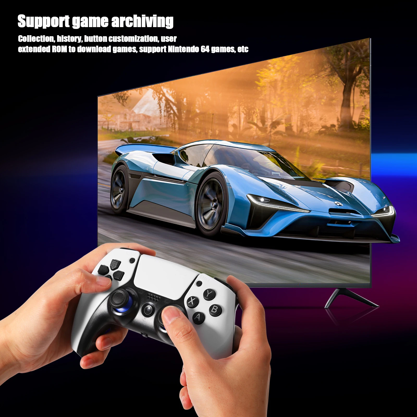 HDMI High-definition U9 PRO Game Stick 2.4G Wireless 4k TV Box Built-in 10000+ Games For 167 PSP 256G Retro Video Games Console