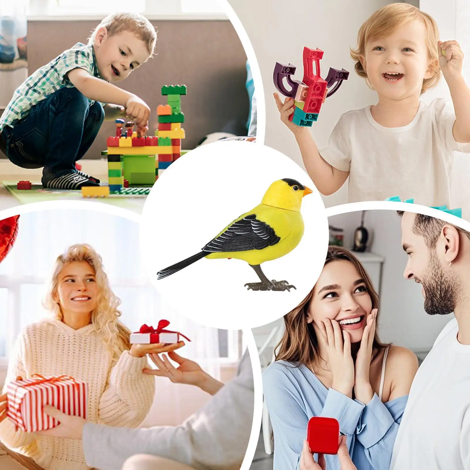 Vogelspeelgoed voor kinderen Vogelfiguurspeelgoed Desktop Realistisch pratend elektronisch huisdier voor zintuiglijk spelen Verjaardag Outdoor Room Decor Party