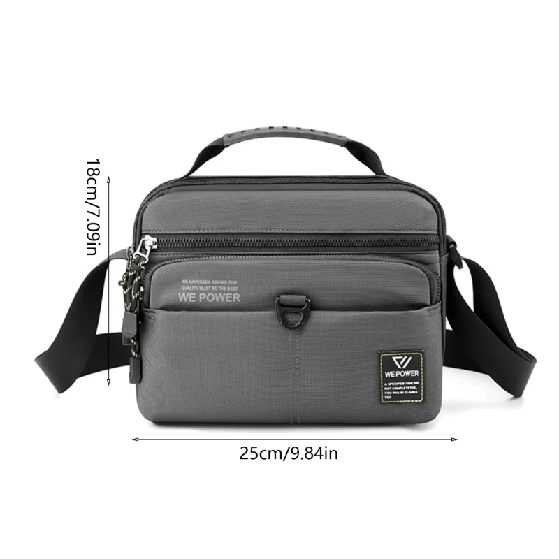 Tieners Casual Crossbody Tas Mannelijke Schoudertas met grote capaciteit Heren Messenger Bag E74B