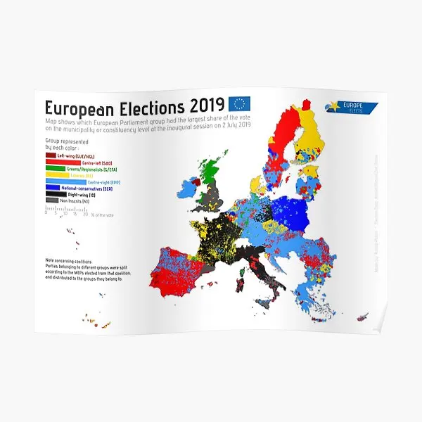 European Union 2019 European Parliament  Poster Art Modern Funny Home Decor Painting Mural Wall Room Vintage Print No Frame