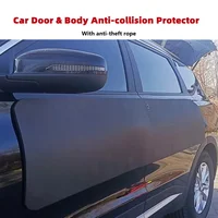 Protector de puerta de coche negro, sin adhesivo/magnético, protector de borde lateral del cuerpo, almohadilla de protección decorativa antiarañazos, pegatinas de varios tamaños