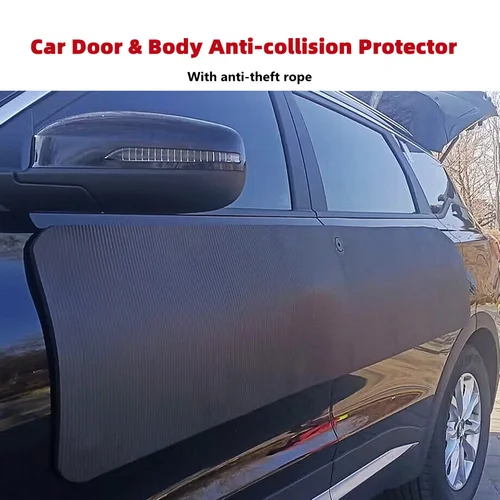 Protector de puerta de coche negro, sin adhesivo/magnético, protector de borde lateral del cuerpo, almohadilla de protección decorativa antiarañazos, pegatinas de varios tamaños