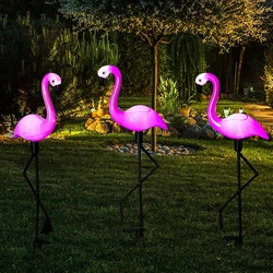 Flamingo Garten Solar leuchten wasserdicht solar betriebene Outdoor dekorative Rasen rosa Lichter für Weg Rasen Hof Landschaft Weg