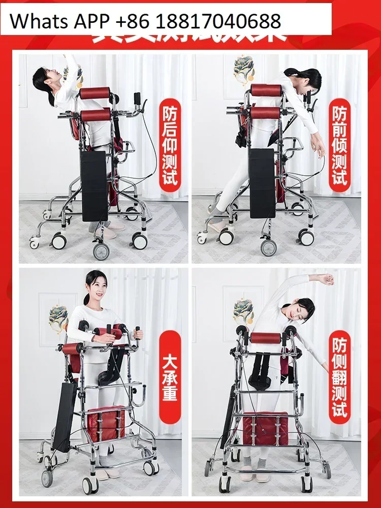 Auxiliares para caminhada para idosos, equipamento de treinamento de reabilitação, estrutura em pé, dispositivo para caminhada