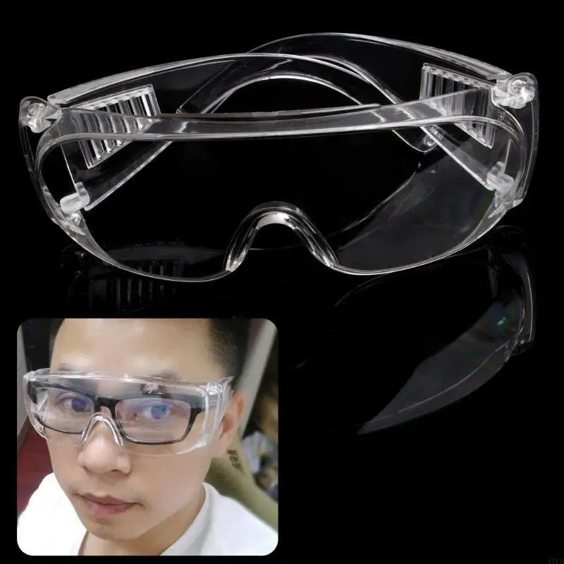 4XFD Safety Glasses Protective Eyewear Transparent Safety Goggles for Work Lab Construction Carpentry