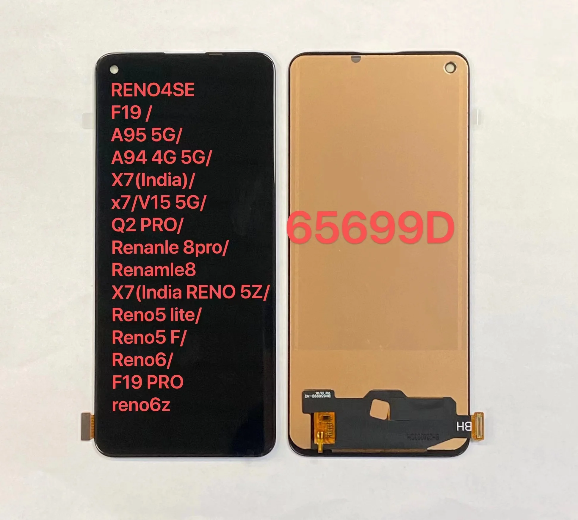 OLED/TFT LCD 6.43\'\' For OPPO Reno5 Lite CPH2205 LCD Display Touch Screen Digitizer Assembly Replacement For OPPO Reno5 Lite LCD