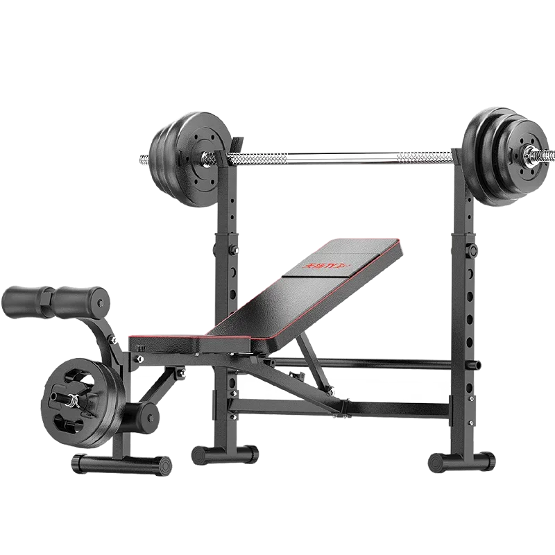 

Multi Home Gym Equipment Adjustable Weightlifting Bench Press With Lat Pull Down Bar