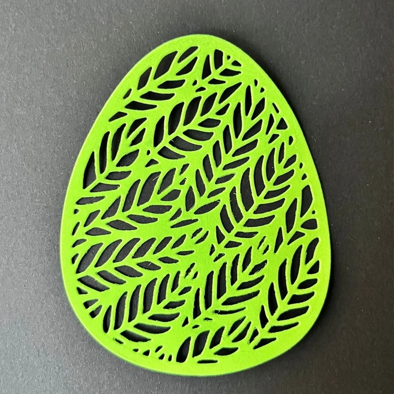 H55A Easter Egg Cutting Template Carbon Steel Mold Cutting Dies Stencil Die Cuts for Card Making Wheat Egg Embossing Stencil