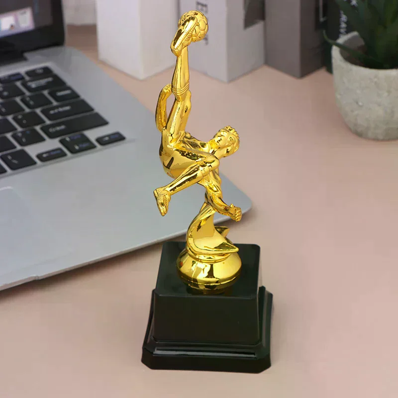/GJ/Football Trophy Award Souvenir Plastic Toy Party Award Trophies Competition Winner Mini Soccer Trophy For Kids Gift