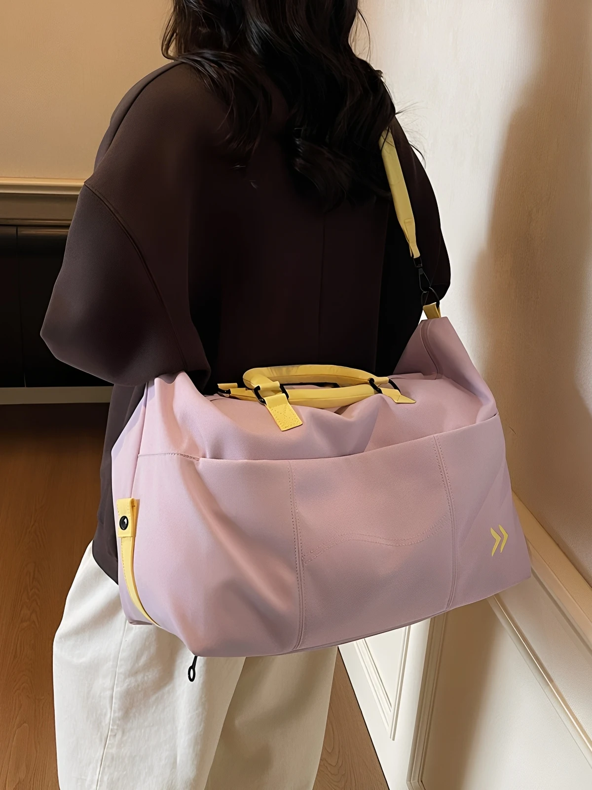 large-capacity-travel-bag-women's-handheld-crossbody-bag-lightweight-portable-luggage-for-business-trips-sports-fitness
