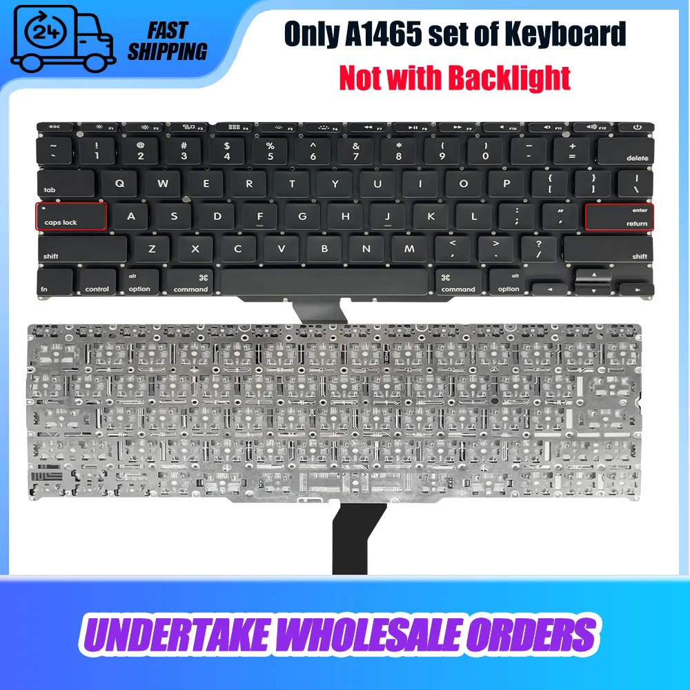 New Keyboards Without Backlight A1465 Keyboard US UK French DE Italy Layout Key boards For Macbook Air 11 2013 2014 2015 Years