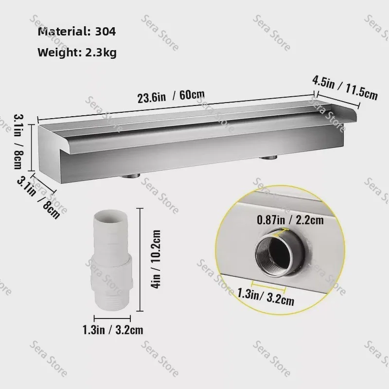 Yuchi Waterfall Outlet Stainless Steel Landscape Flow Sink Rockery Stacked Water Curtain Water Curtain Wall Flow Board Fountain