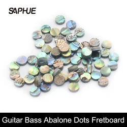 50Pcs White Pearl Shell Dots for Ukulele, Fretboard Fingerboard, Colorful Abalone Inlay, Acoustic Guitar, 2/3/4/5/6*2mm